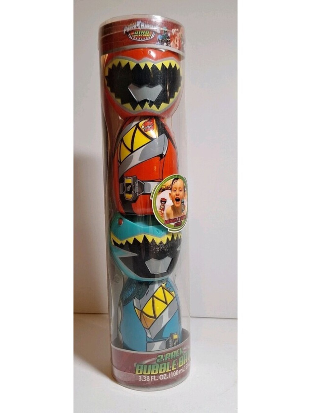 Power Rangers Dino Super Charge Bubble Bath 2 Pack 3.38 Oz 100 ml Each NEW